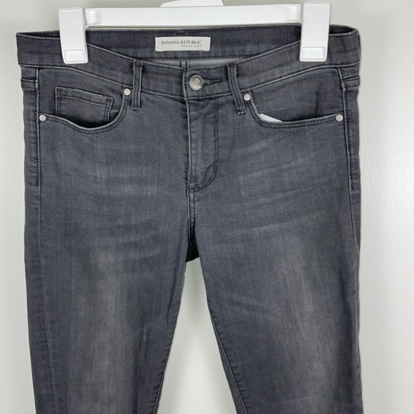 Banana Republic Premium Denim Dark Gray Skinny Jeans | Size 27 - Picture 2 of 6